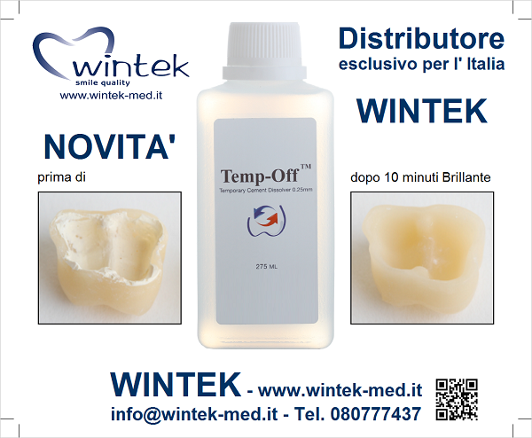 Temp Off - Liquido per rimozione cementi temporanei News - Temp Off liquido per la rimozione di cementi temporanei