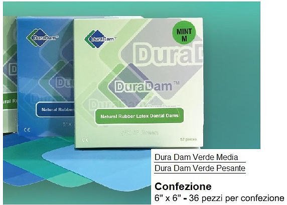 Diga Dentale senza polvere in lattice