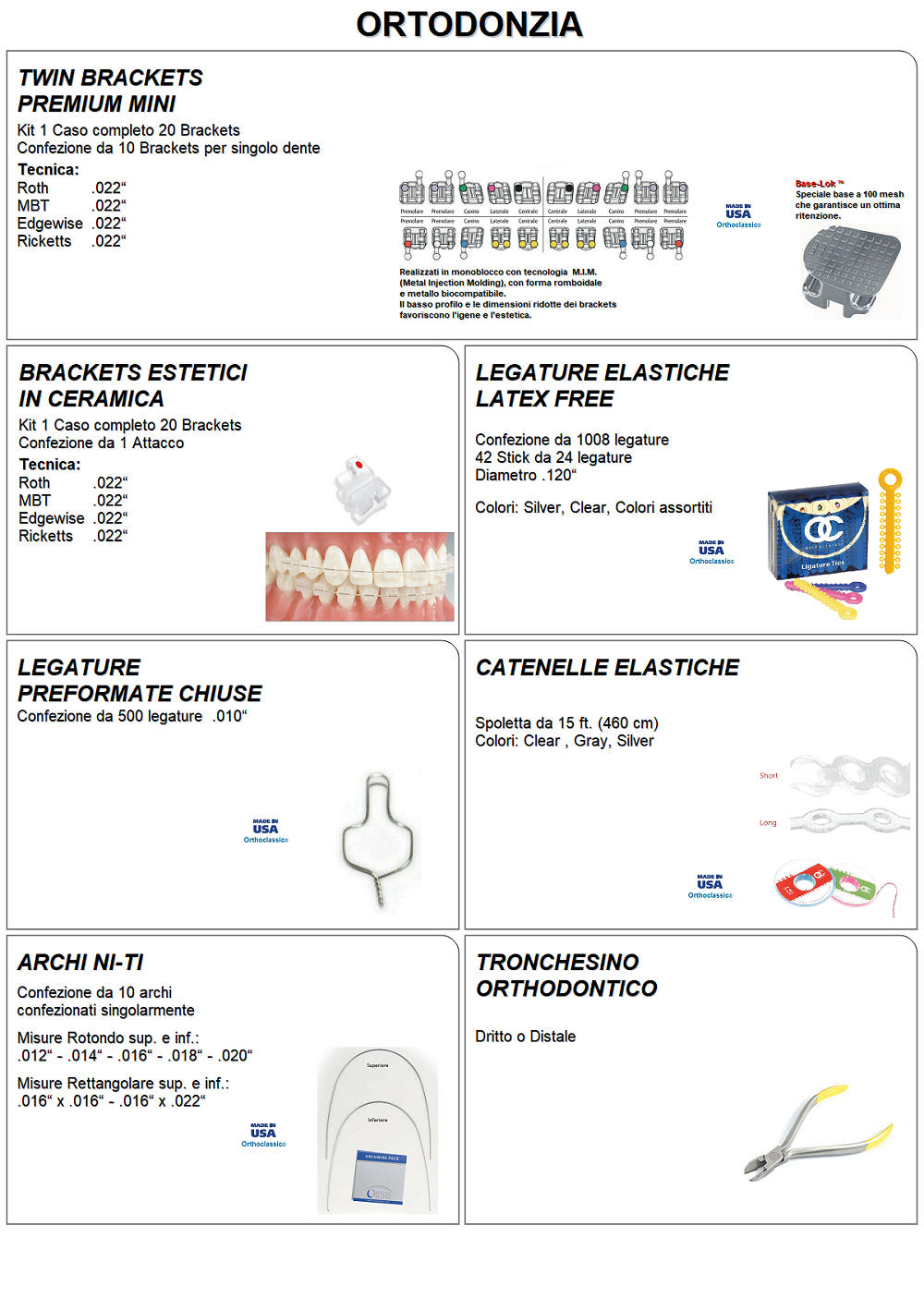 ortodonzia - prodotti ortodontici